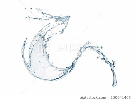抽象藍色水濺的 3d 插圖 抽象藍色水濺的 3d 插圖 130941405