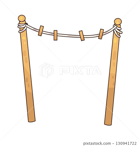 illustration of clothes line 130941722