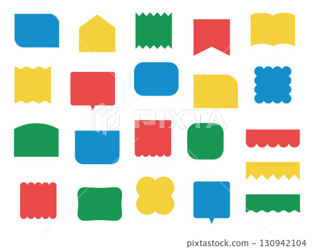Vector illustration set of simple frames. Borders, headings, titles, speech bubbles 130942104
