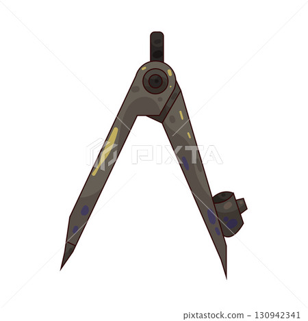 illustration of drawing compass illustration of drawing compass 130942341