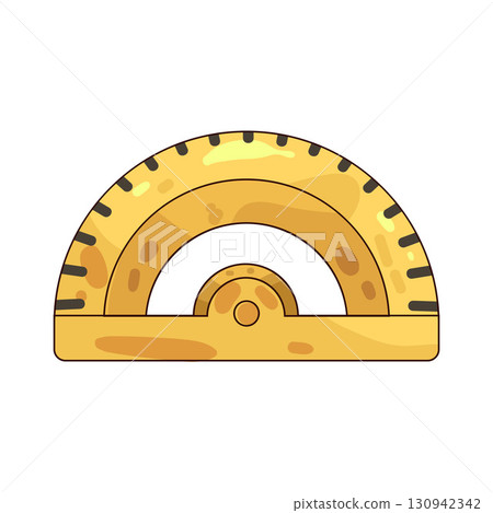 illustration of protractor illustration of protractor 130942342