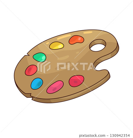 illustration of paint palette illustration of paint palette 130942354