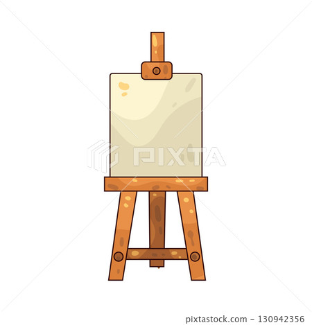 illustration of easel and canvas illustration of easel and canvas 130942356