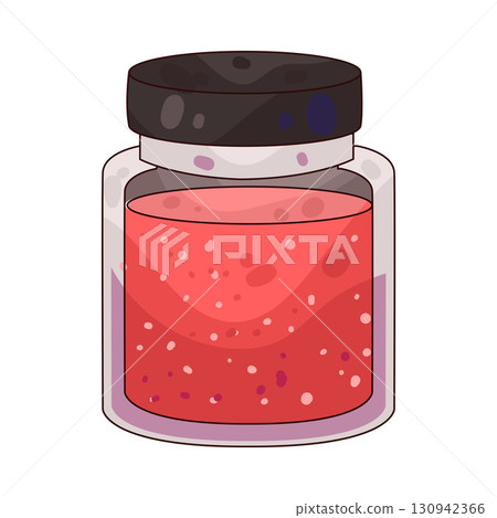 illustration of glitter jar  130942366
