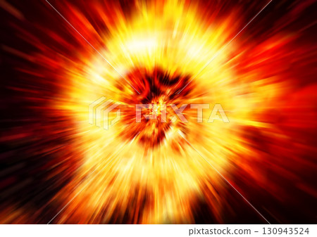 3d illustration of an exploding abstract fire flame 130943524