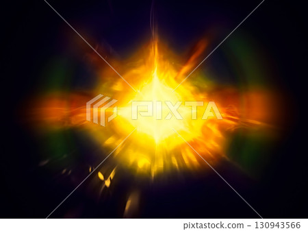 3d illustration of an exploding abstract fire flame 130943566