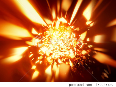 爆炸的抽象火焰的 3d 插圖 130943589