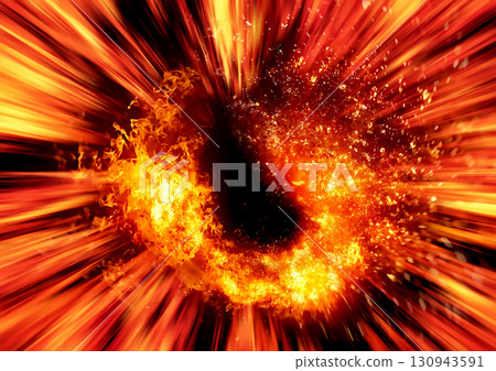 3d illustration of an exploding abstract fire flame 3d illustration of an exploding abstract fire flame 130943591