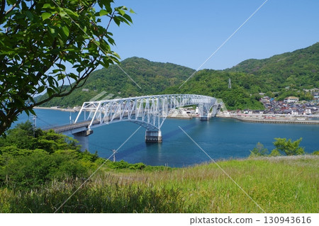 View of Toyohama Bridge on the Tobishima Kaido View of Toyohama Bridge on the Tobishima Kaido 130943616