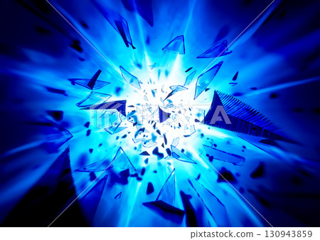 3d illustration of abstract blue light with explosion effect 3d illustration of abstract blue light with explosion effect 130943859