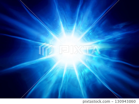 3d illustration of abstract blue light with explosion effect 130943860