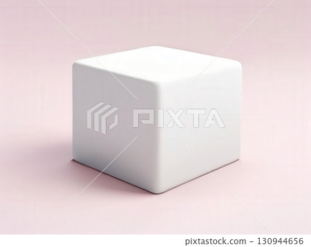 an AI Image Generator, Cube on a Neutral Background 130944656