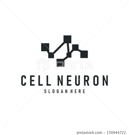Neuron Logo, Neuron Nerve or Seaweed Vector Abstract Molecule Design, Template Illustration Neuron Logo, Neuron Nerve or Seaweed Vector Abstract Molecule Design, Template Illustration 130944722