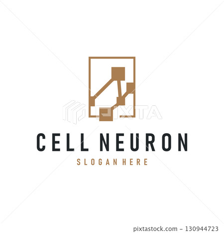 Neuron Logo, Neuron Nerve or Seaweed Vector Abstract Molecule Design, Template Illustration Neuron Logo, Neuron Nerve or Seaweed Vector Abstract Molecule Design, Template Illustration 130944723