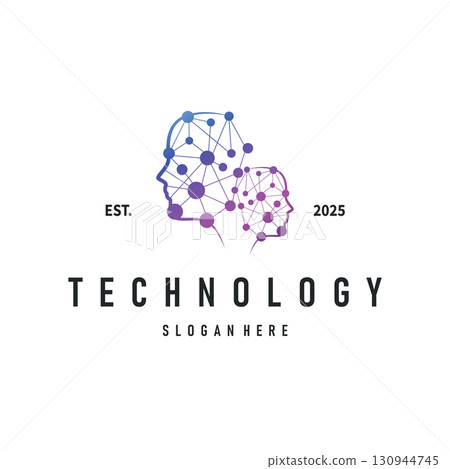 Neuron Logo, Neuron Nerve or Seaweed Vector Abstract Molecule Design, Template Illustration Neuron Logo, Neuron Nerve or Seaweed Vector Abstract Molecule Design, Template Illustration 130944745