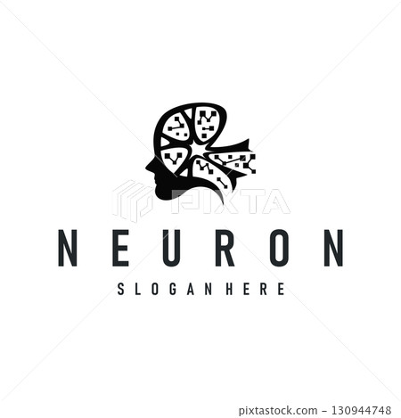 Neuron Logo, Neuron Nerve or Seaweed Vector Abstract Molecule Design, Template Illustration Neuron Logo, Neuron Nerve or Seaweed Vector Abstract Molecule Design, Template Illustration 130944748