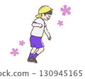 Illustration of a running boy 130945165