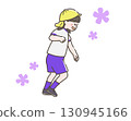 Illustration of a running girl 130945166