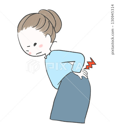 A woman with a hurting back A woman with a hurting back 130945314