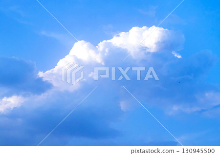 Blue Sky with Fluffy White Clouds 130945500