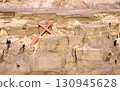 Brown Wooden Cross Soft Sand Slip 130945628
