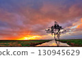 Face of Jesus Christ Cross Sunrise 130945629