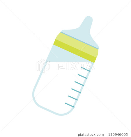 Illustration of milk in a baby bottle 130946005