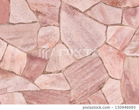 Background image 2 of a light reddish-brown irregularly shaped paving stone surface 130946093