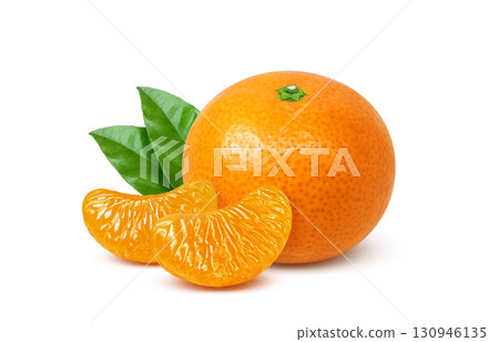 橘子插畫逼真的水果 130946135