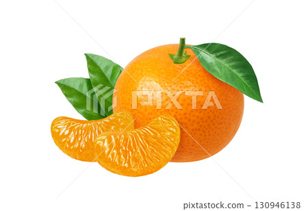 橘子插畫逼真的水果 130946138