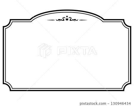 仿古設計框/星星/黑色/插畫/材質 130946434