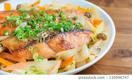 promptly-fried salmon 130946747