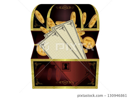 Treasure chests and coupons Treasure chests and coupons 130946861