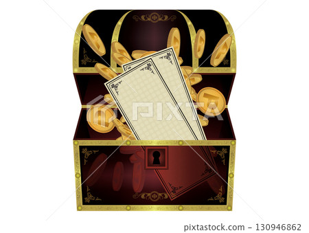 Treasure chests and coupons Treasure chests and coupons 130946862