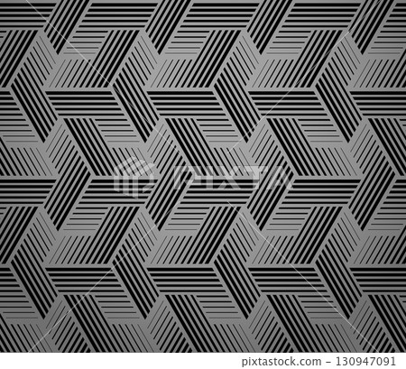 Abstract geometric pattern with stripes, lines. Seamless vector background. Gray and black ornament. Simple lattice graphic design Abstract geometric pattern with stripes, lines. Seamless vector background. Gray and black ornament. Simple lattice graphic design 130947091