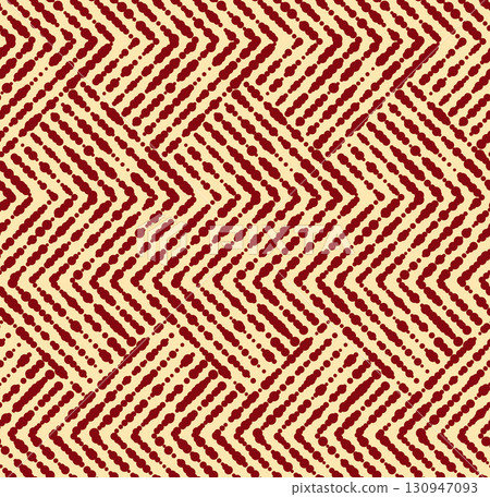 Abstract geometric pattern with stripes, lines. Seamless vector background. Golden and red ornament. Simple lattice graphic design 130947093