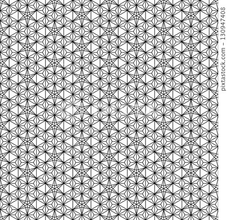 Seamless traditional Japanese ornament Kumiko.Black color lines. 130947408