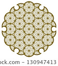 Yukiwa flower with pattern in Japanese style of Kumiko zaiku. 130947413