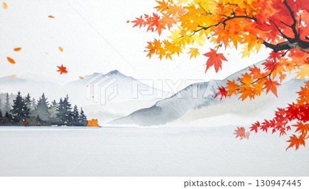Autumn landscape painting 130947445