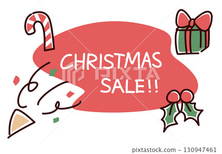 Christmas sale banner illustration 130947461