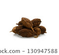 Isolated of cardamom, black cardamom isolate on white background 130947588