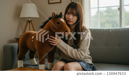 A quiet afternoon with a stuffed animal A quiet afternoon with a stuffed animal 130947633