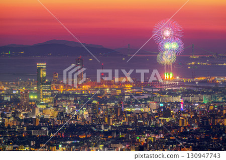 近距離欣賞大阪的日落夜景和煙火 130947743
