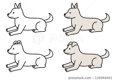 狗、救援犬、混種狗/白狗 130948401