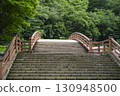 這座橋在新鮮的綠色植物中顯得格外突出 130948500