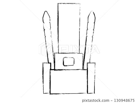 Rough Japanese gravestone with stupa 130948675