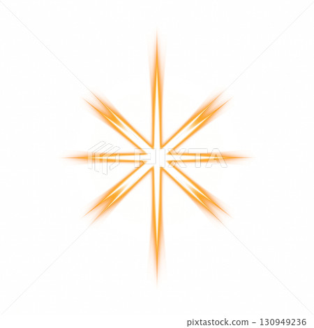 透明背景上的橙色發光星形效果 透明背景上的橙色發光星形效果 130949236