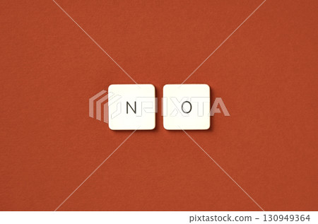 NO Keys on Red Background 130949364