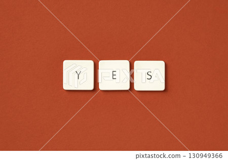 YES Keys on Red Background YES Keys on Red Background 130949366
