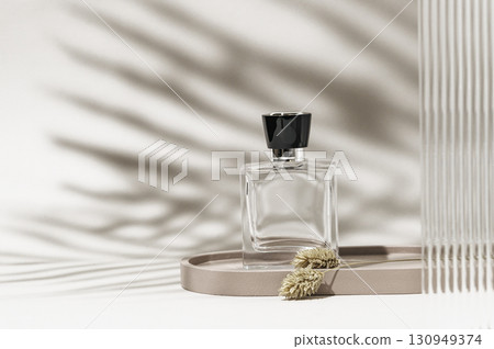 Elegant glass perfume bottle 130949374